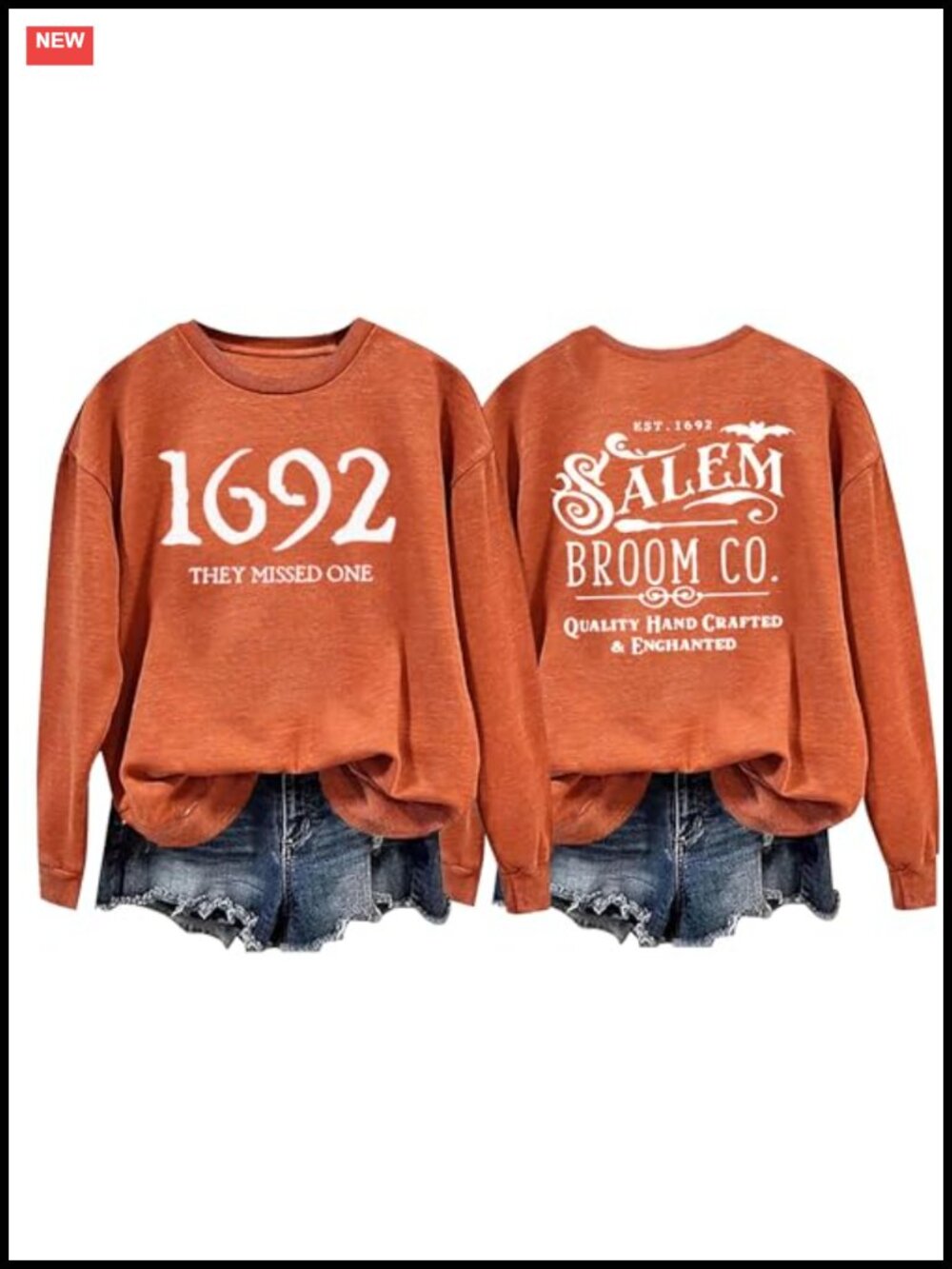 Womens Salem 1692 They Missed One Halloween Long Sleeve Pullover Top